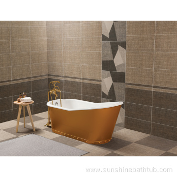 Hotel Project 67'' Mental Skirted Cast Iron Bathtub